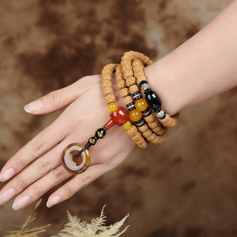 Natural Tibetan Dragon Scale Pattern Vajra Bodhi Bead Bracelet