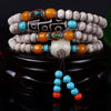 Tibetan Nine-Eye Dzi Bead Mala Bodhi Seed Wealth Bracelet Necklace