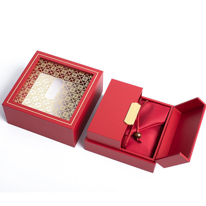 Ancient Hollow High-grade Jade Wenwan Gift Box