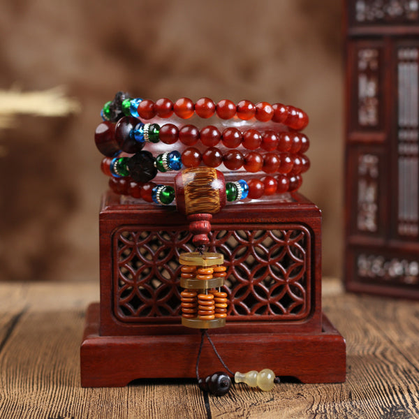 Japanese Buddhist Prayer Beads Bracelet Vtg Rosary Juzu Green Clear Br |  Online Shop | Authentic Japan Antiques