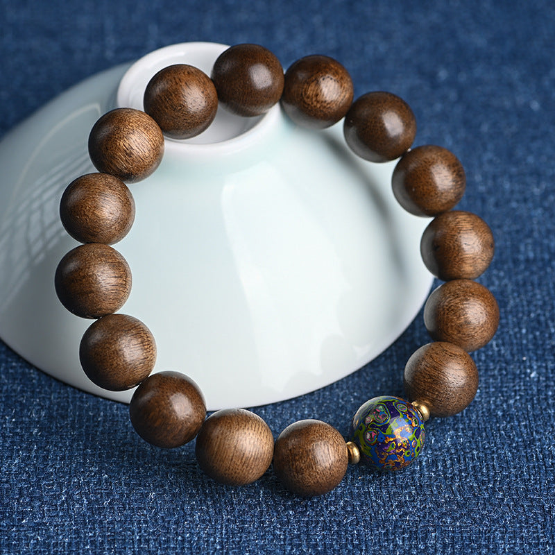 Vietnam Hoian Agarwood Large Lacquer Bead Bracelet