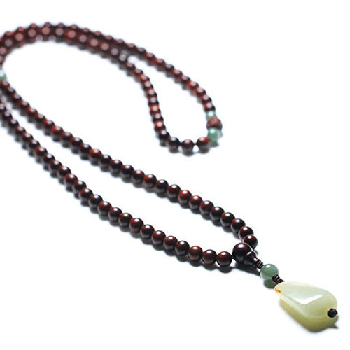 108 mala beads bracelet And Tian Jade Pendant