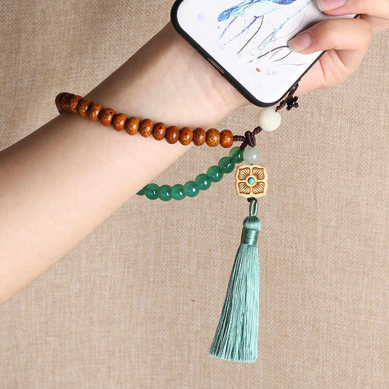 Chinese Style Tassel Bodhi Phone Case Wrist Lanyard
