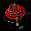 Tibetan Mala Red Turquoise Lucky Necklace Bracelet