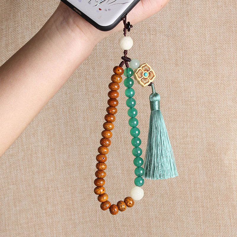 Chinese Style Tassel Bodhi Phone Case Wrist Lanyard