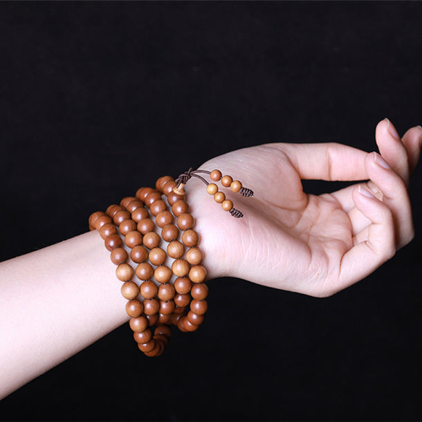 Indian Laoshan Sandalwood Buddha Beads Bracelet