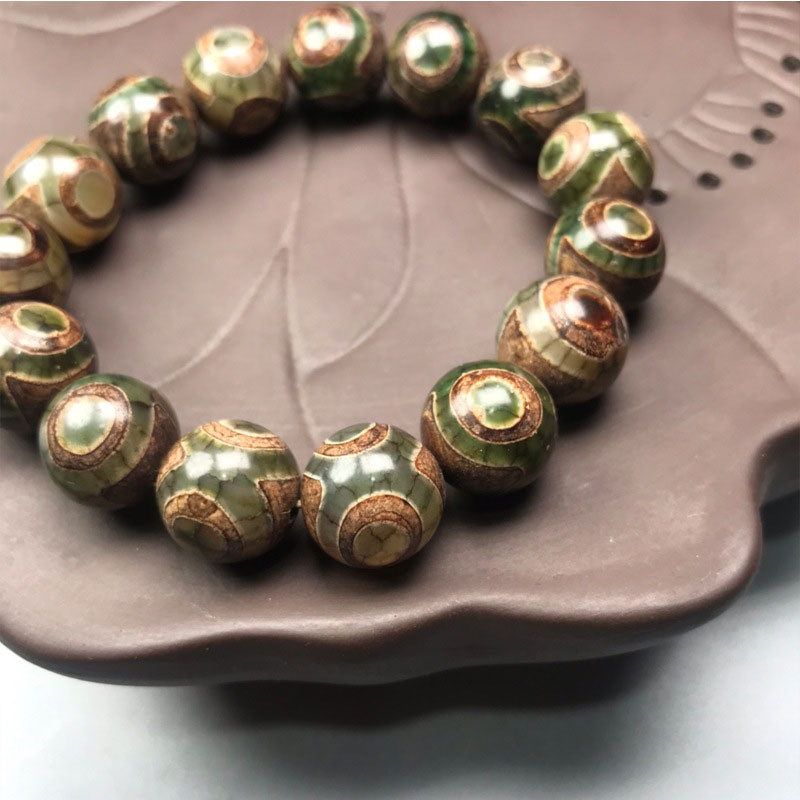 Three-eyed Beads Sardonyx Luck Bracelet