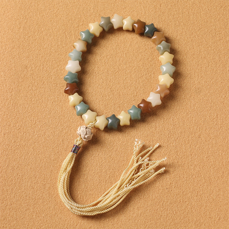 Natural original seed Bodhi weathered multi-treasure star hand-held bracelet